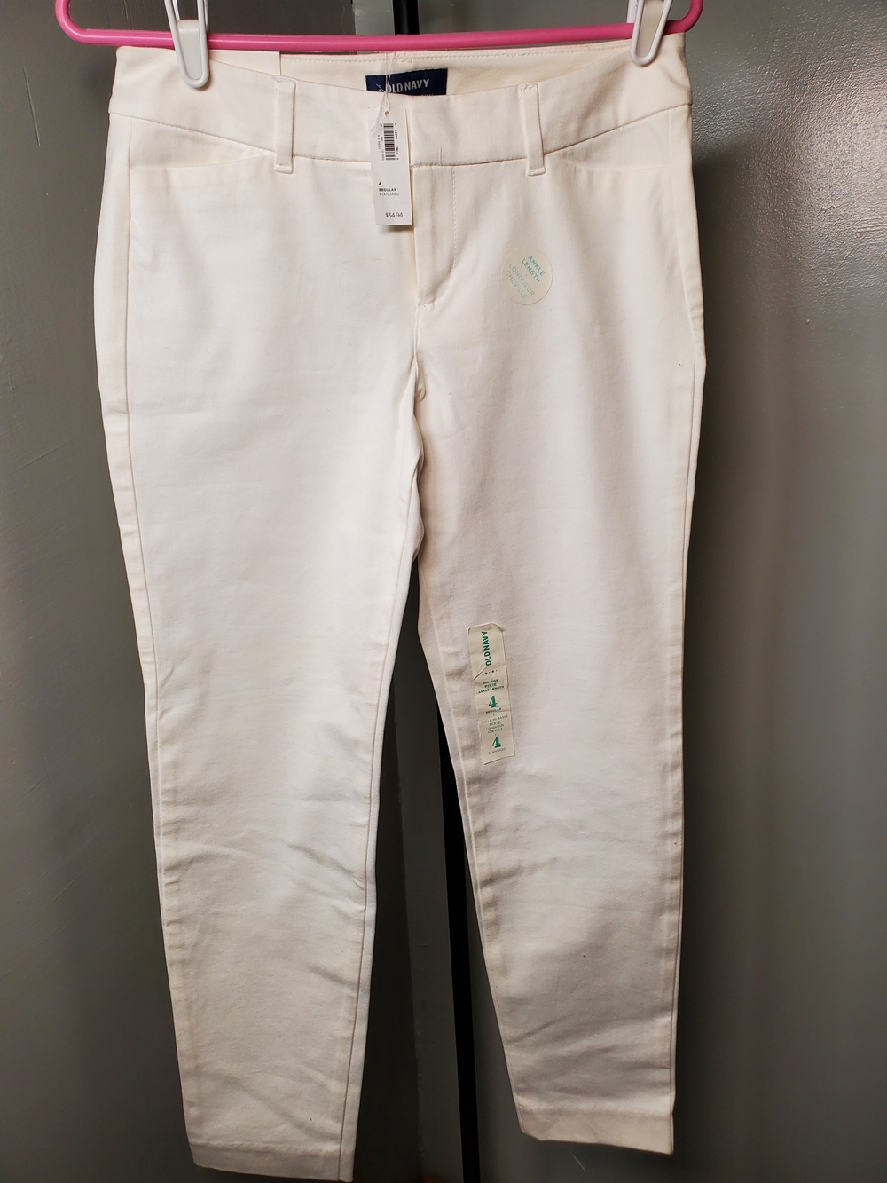 Old Navy White Cropped Stretch Ankle Jeans